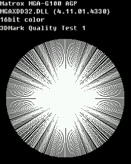 Quality Test 1 - Matrox G100A 4 HP 4MB AGP