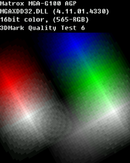 Quality Test 6 - Matrox G100A 4 HP 4MB AGP