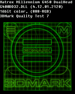 Quality Test 7 - Matrox Millenium G450 G45FMDHA32DB