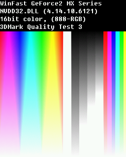 Quality Test 3 - Nvidia Geforce 2 MX 400 SP6800 64MB DDR 64bit