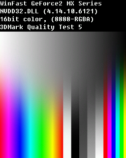 Quality Test 5 - Nvidia Geforce 2 MX 400 SP6800 64MB DDR 64bit