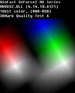 Quality Test 6 - Nvidia Geforce 2 MX 400 SP6800 64MB DDR 64bit