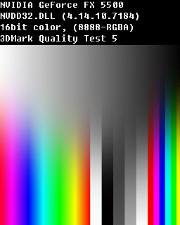 Quality Test 5 - Nvidia Geforce FX 5500 AGP8X 128MB TV OUT DVI