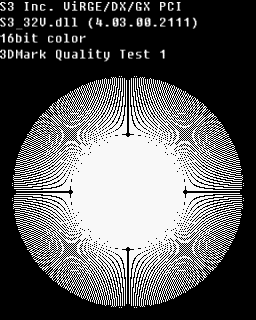 Quality Test 1 - S3 VIRGE GX Driver Version 4.03.00.2111-3.12.01