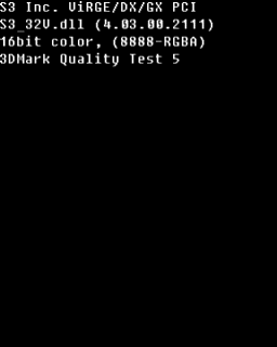 Quality Test 5 - S3 VIRGE GX Driver Version 4.03.00.2111-3.12.01