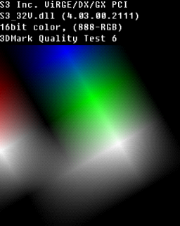 Quality Test 6 - S3 VIRGE GX Driver Version 4.03.00.2111-3.12.01