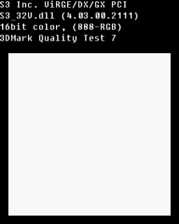 Quality Test 7 - S3 VIRGE GX Driver Version 4.03.00.2111-3.12.01