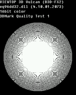 Quality Test 1 - VIEWTOP 3D Vulcan B3D FX2 Voodoo Rush